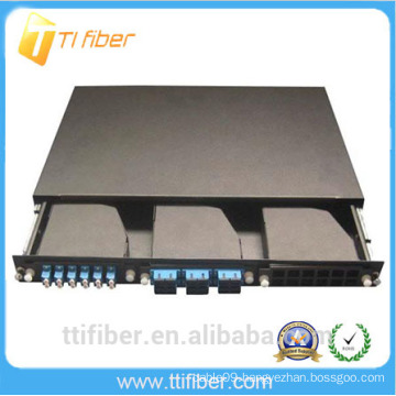 1U 19'Rack Mounted rack mount fiber patch panel for 3pcs MPO Cassettes